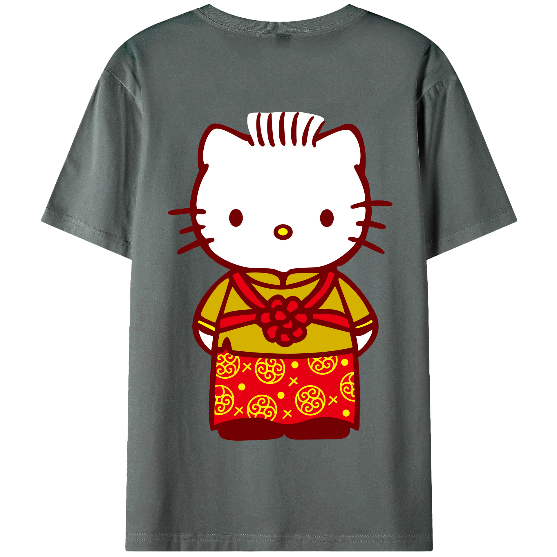 （画像用） Hello Kitty ハローキティ 綿100％半袖Tシャツ（背面プリント）